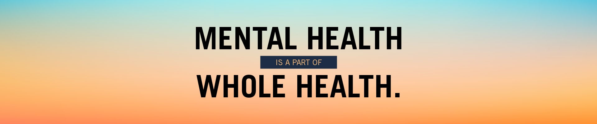 Mental Health is Whole Health